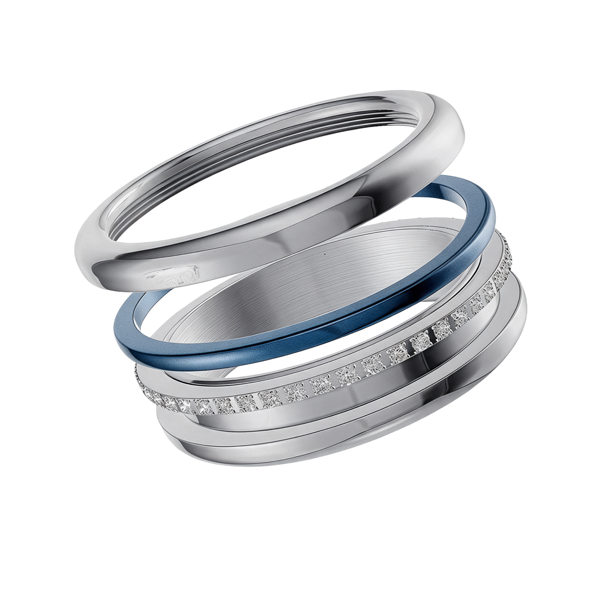 Exploded view of a matching BERING outer ring and inner ring combination