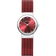 Orologio quadrante sunray mesh rosso e argento