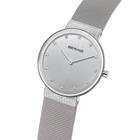 Montre BERING avec bracelet maille acier et cadran argenté orné de cristaux