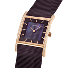 Montre rectangulaire nacre maille marron
