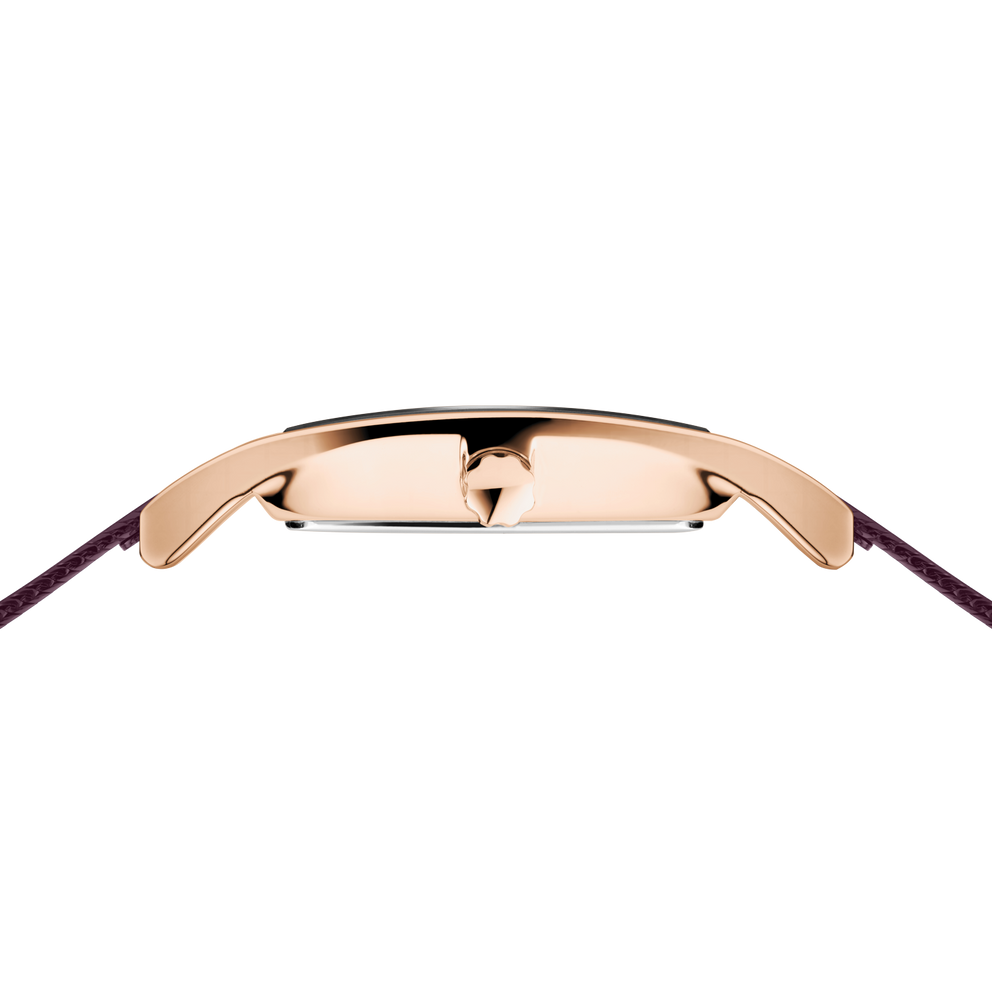 Montre rectangulaire nacre maille marron