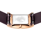 Montre rectangulaire nacre maille marron
