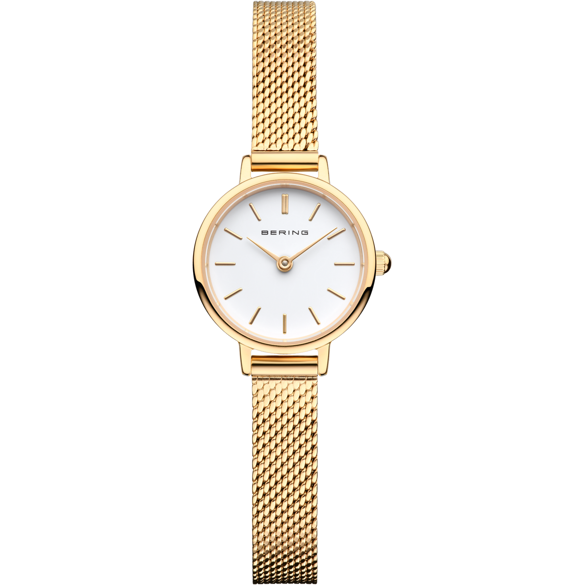 Petite mesh Horloge goud