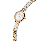 Montre BERING avec bracelet bicolore argent et or rose, vue détail en angle