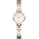 Montre deux tons acier et or avec cadran rond