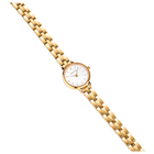 Goudkleurig horloge model 11022-734 met rond uurwerk en schekelarmband, diagonaal weergegeven.