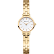 Gold-toned BERING wristwatch with white dial and matching metal bracelet