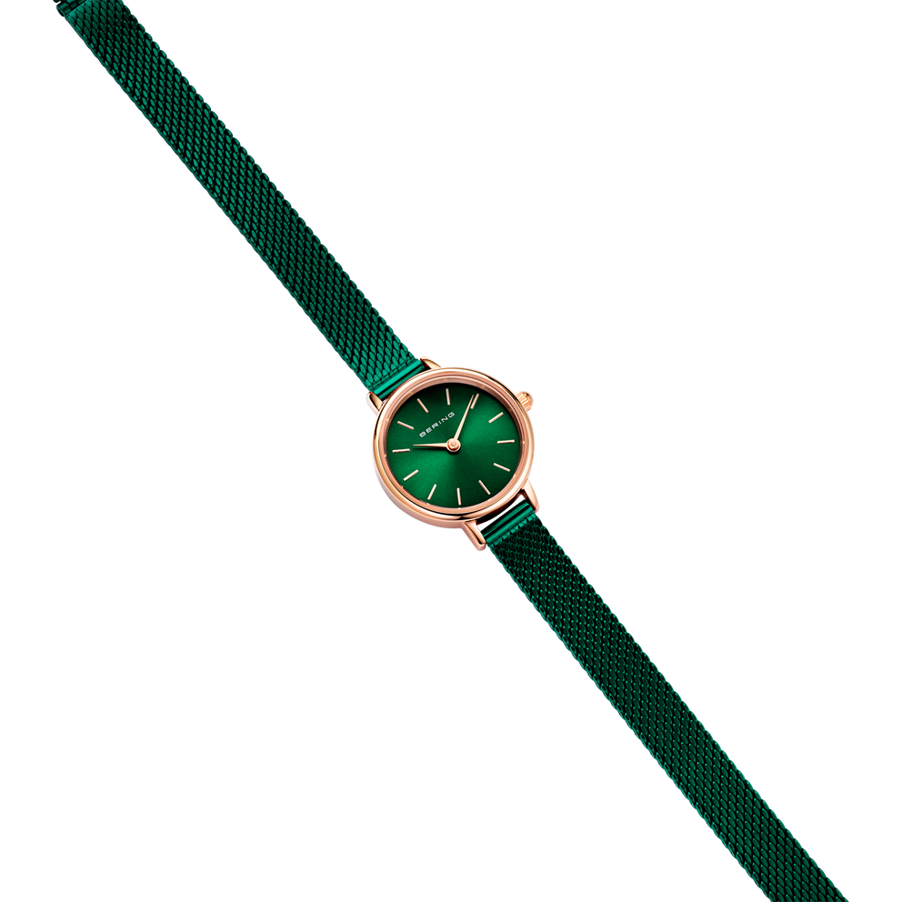 Petite Sunray Mesh Ur Grøn Rosaguld