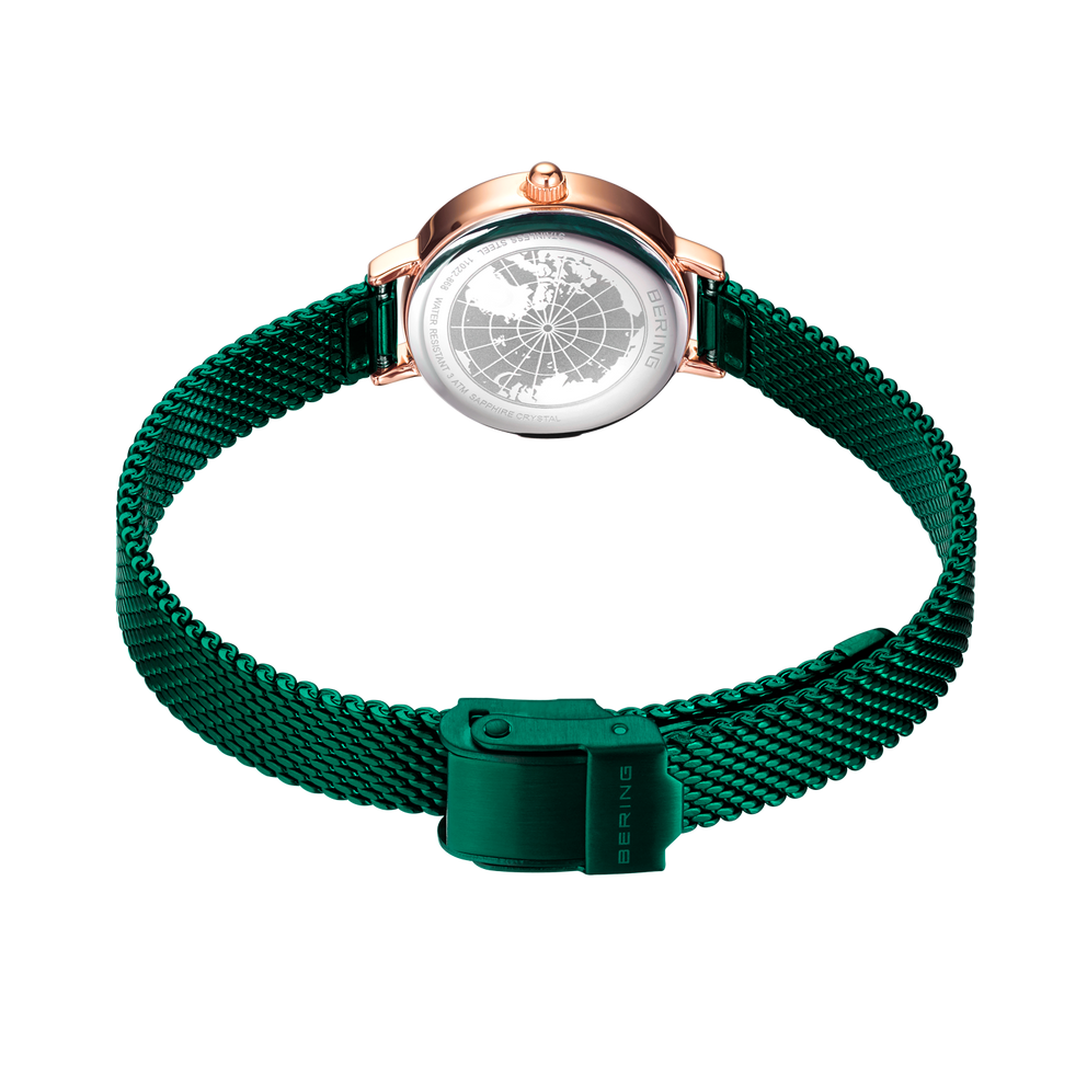 Petite Sunray Mesh Ur Grøn Rosaguld