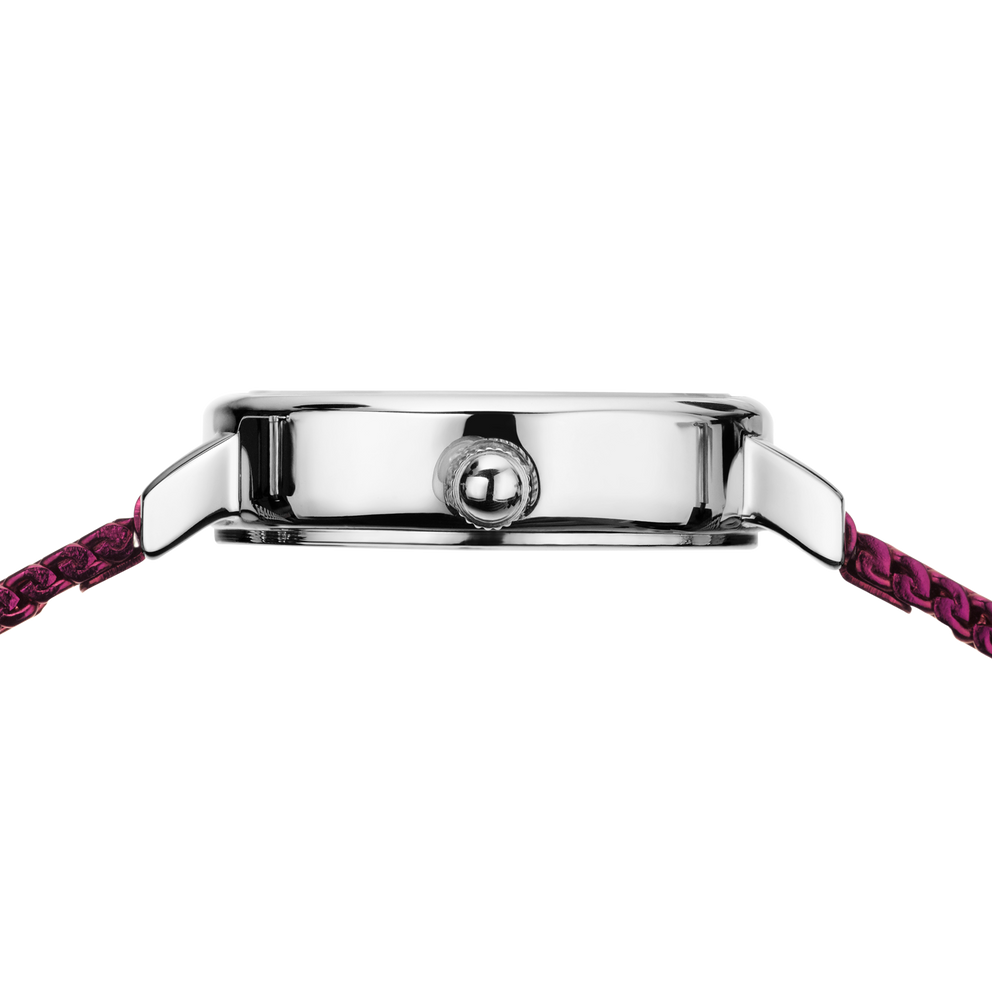 Petite Sunray Mesh Watch Purple Silver