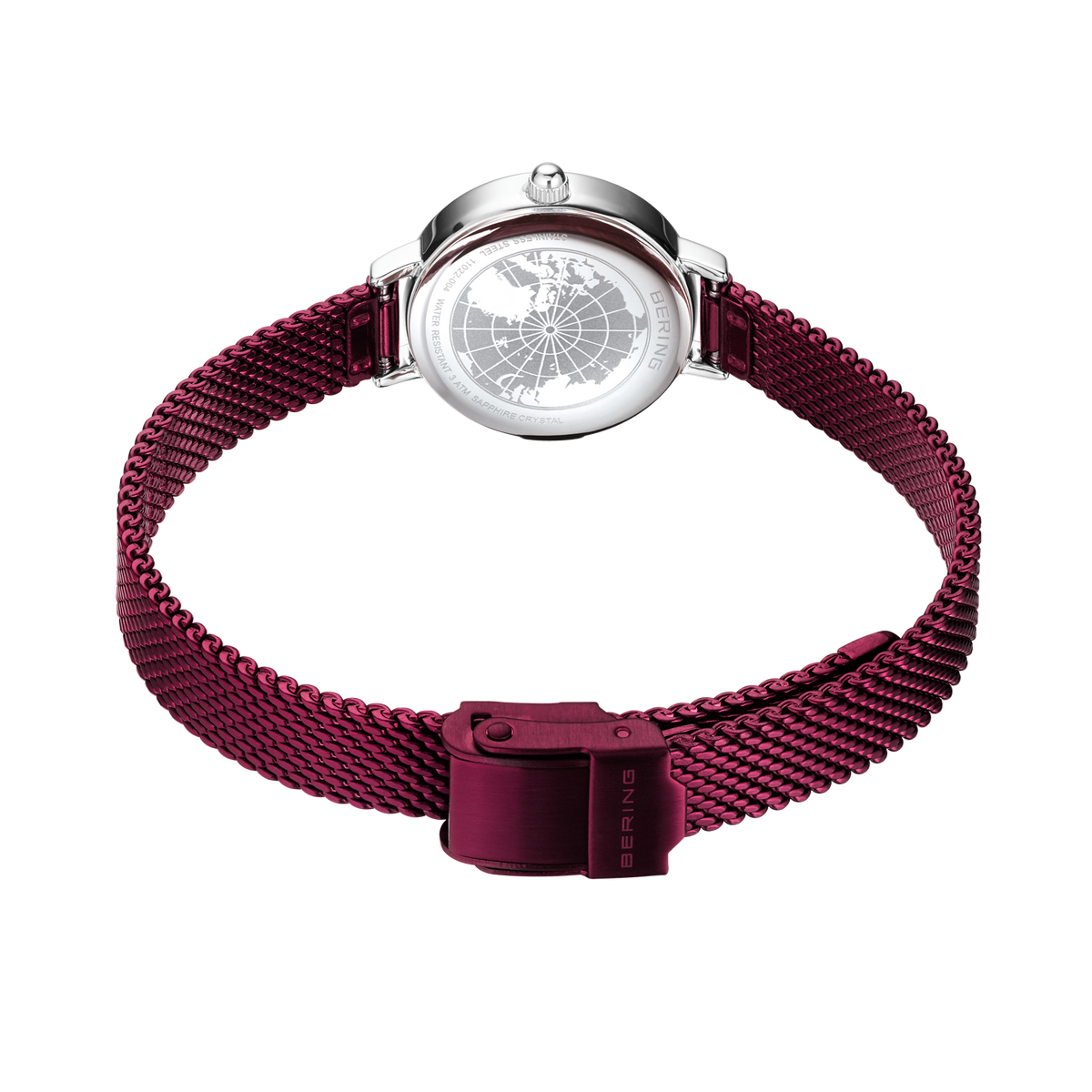 Petite Sunray Mesh Watch Purple Silver
