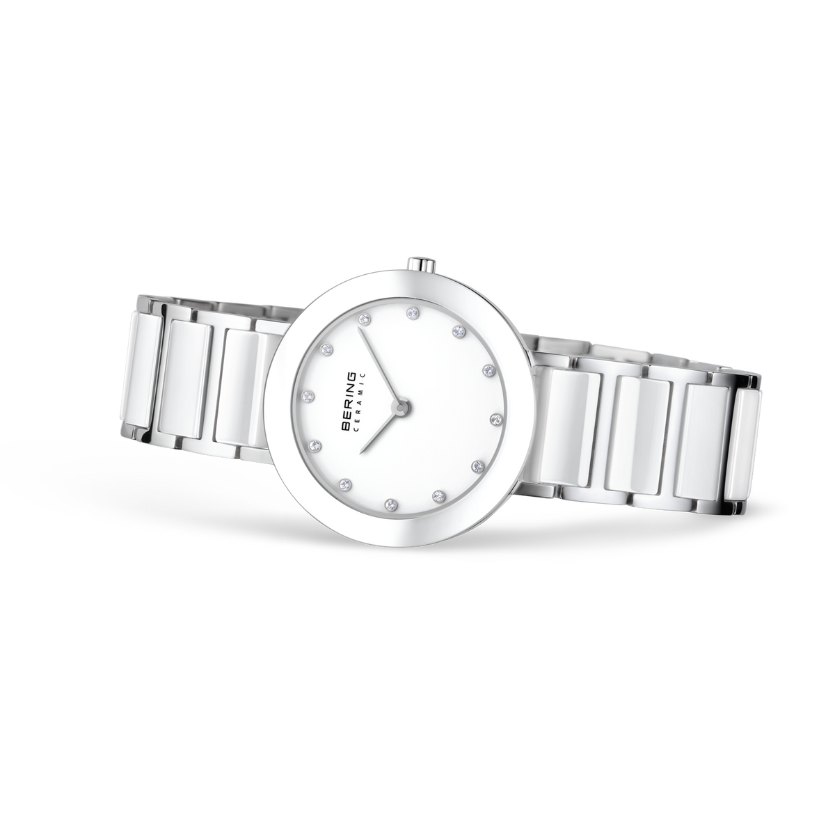 Sparkling Zirconia Ceramic Watch White