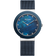 Orologio BERING con quadrante blu scuro testurizzato, lancette bianche e cinturino mesh sottile blu scuro.