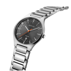BERING watch 11739-772 with black dial and silver metal bracelet displayed at an angle