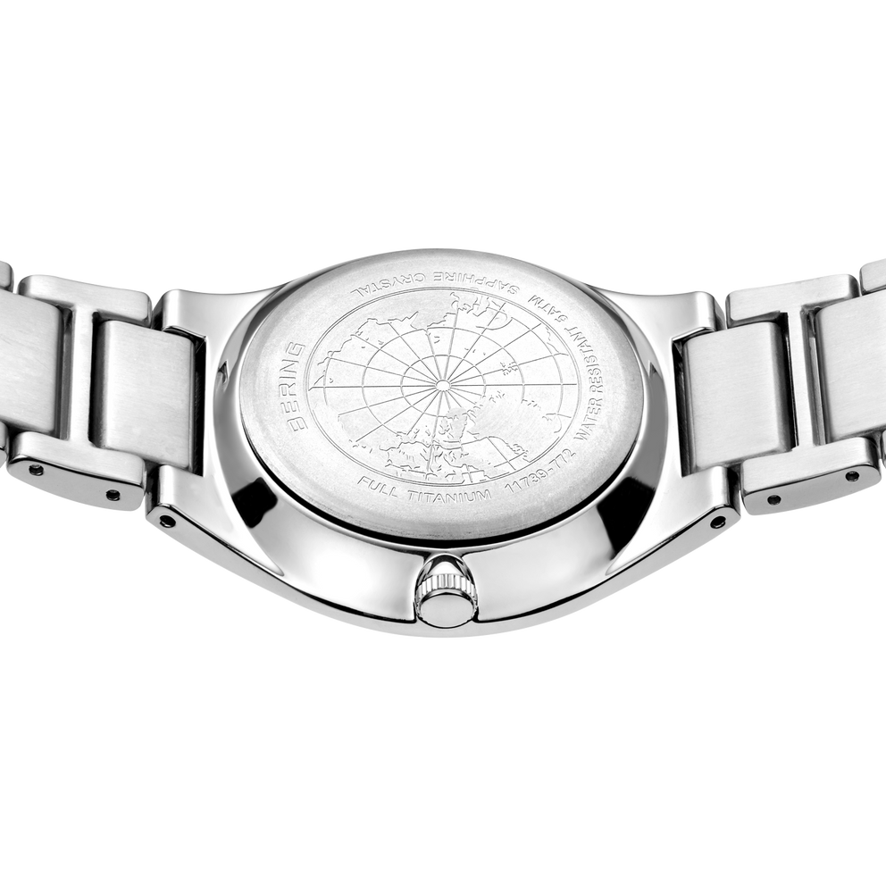 Ultra Slim Date Numerical Titanium Watch Grey