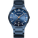 BERING wristwatch with blue dial, white hour markers, and matching titanium metal bracelet