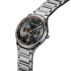 Orologio classico a maglie grigio e argento