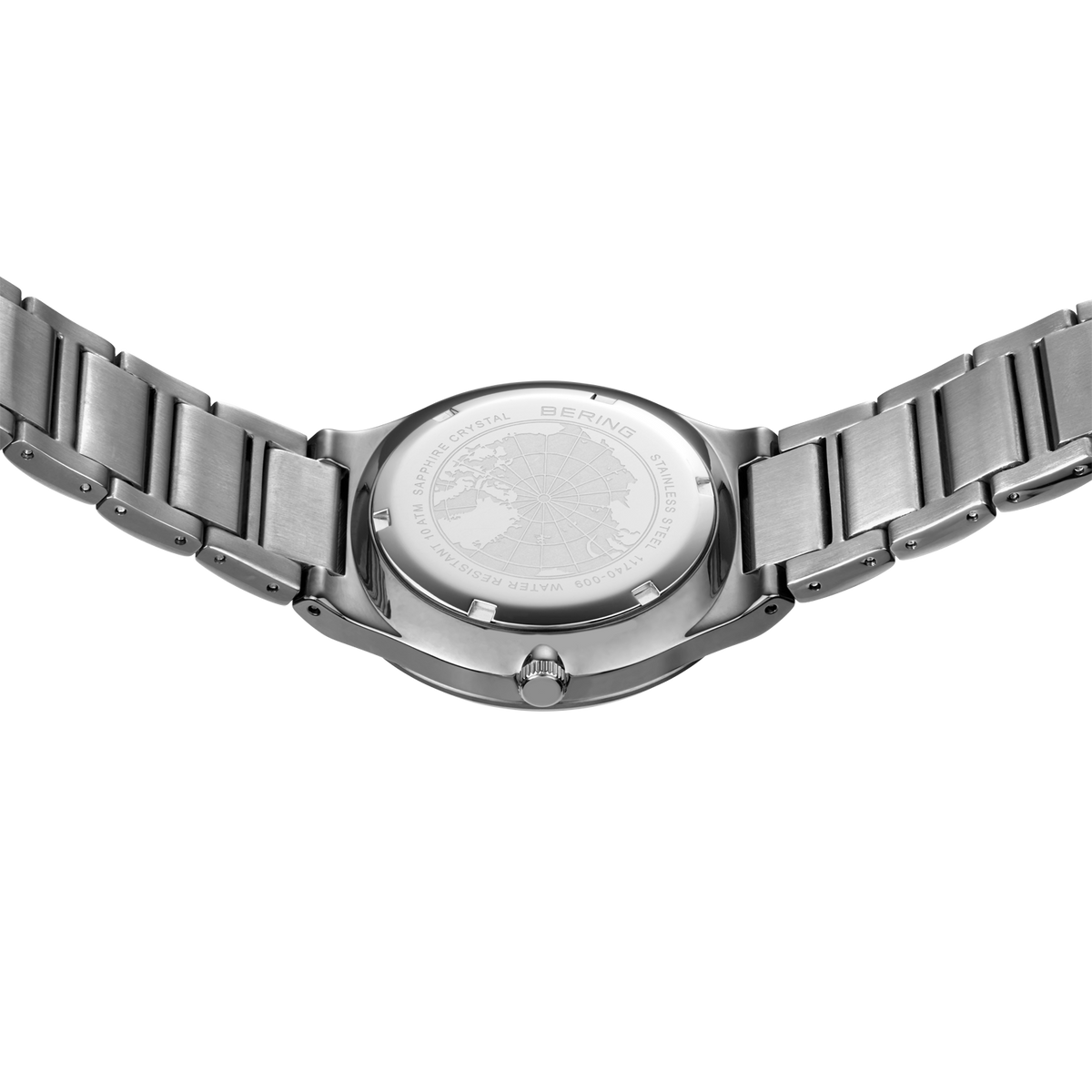 Orologio classico a maglie grigio e argento