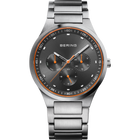 Orologio classico a maglie grigio e argento