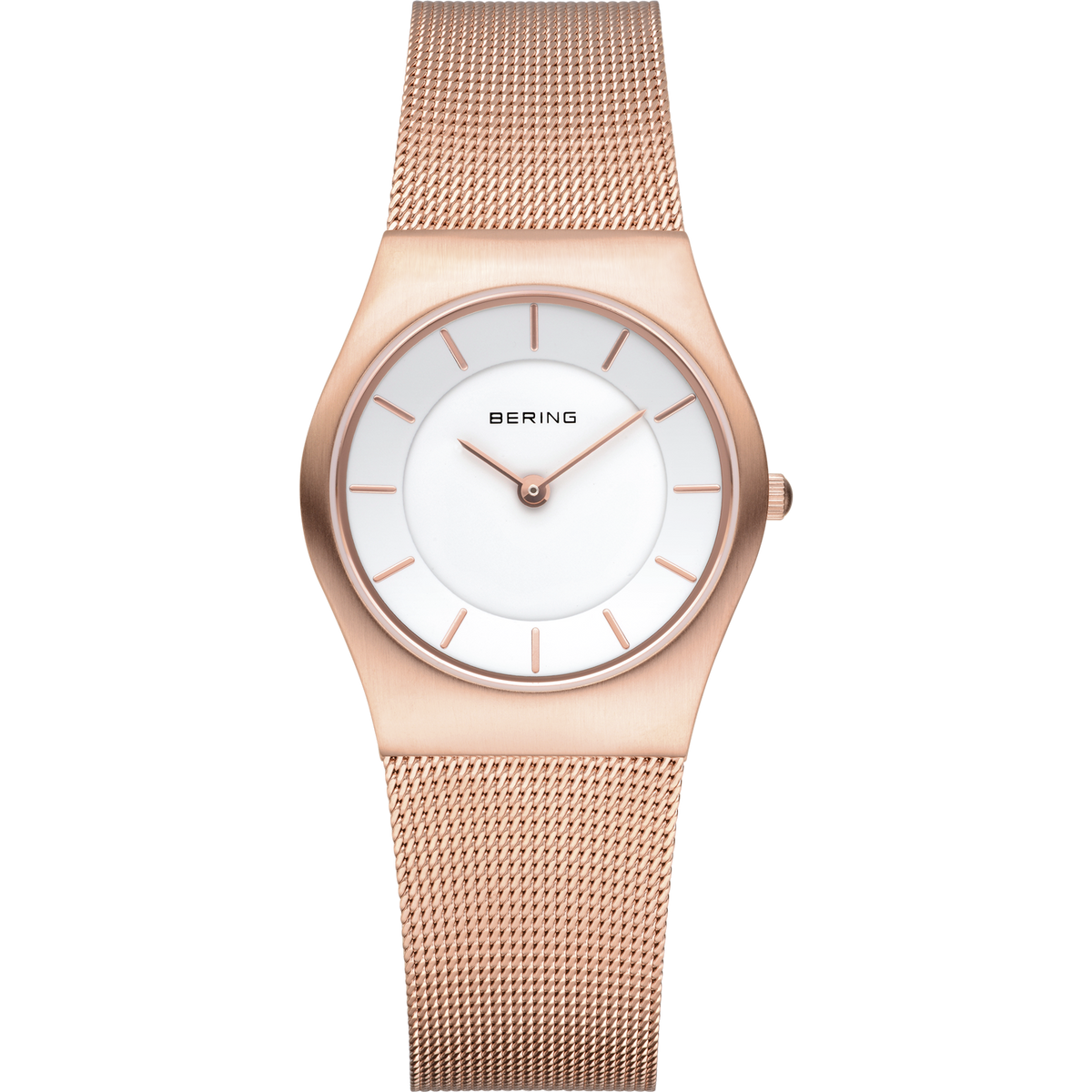 Classic Link Watch White Rose Gold