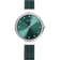BERING wristwatch with teal dial, white hour markers, silver case, and teal mesh band
