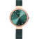 Orologio quadrante sunray mesh verde e oro rosa