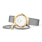 BERING watch and mesh bracelet with matching bracelet arranged as a gift set