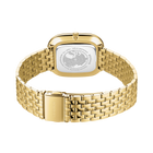 Back view of BERING watch showing full gold-tone bracelet construction and case back