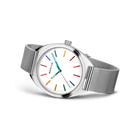 Freedom Mesh-Uhr 40 mm Weiß Silber