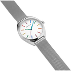 Freedom Mesh-Uhr 40 mm Weiß Silber