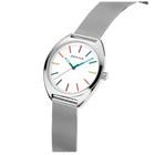 Freedom Mesh-Uhr 40 mm Weiß Silber