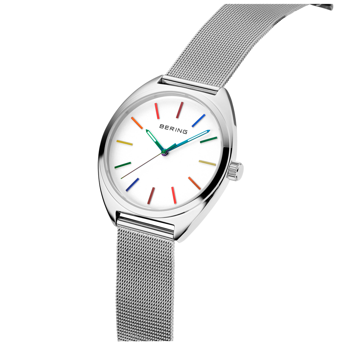 Freedom Mesh-Uhr 40 mm Weiß Silber