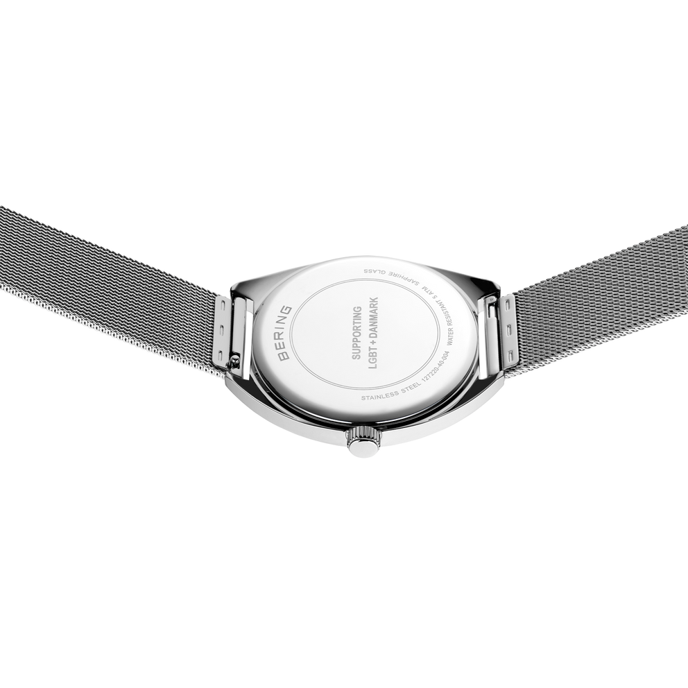 Freedom Mesh-Uhr 40 mm Weiß Silber