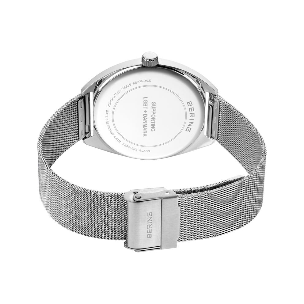 Freedom Mesh-Uhr 40 mm Weiß Silber