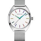 Freedom Mesh-Uhr 40 mm Weiß Silber