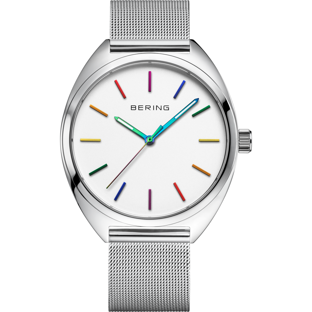 Freedom Mesh-Uhr 40 mm Weiß Silber