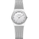 BERING stainless steel wristwatch with white dial and mesh band, shown front-facing.