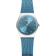 Montre BERING avec bracelet maille bleu et cadran bleu dégradé présentant des marqueurs bleus et aiguilles argentées