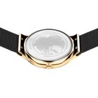 Oval Mother of Pearl Mesh Watch Black
