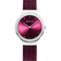BERING horloge met zilveren kast, bordeaux verloop wijzerplaat en mesh-band