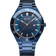 BERING SOLAR wristwatch with blue dial, blue metal bracelet, and orange hand accents