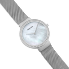 Mini Mother of Pearl Sparkling Watch White