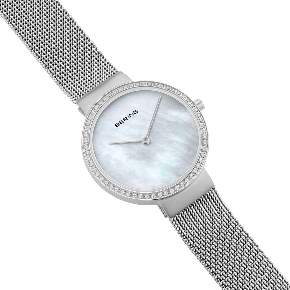 Mini Mother of Pearl Sparkling Watch White