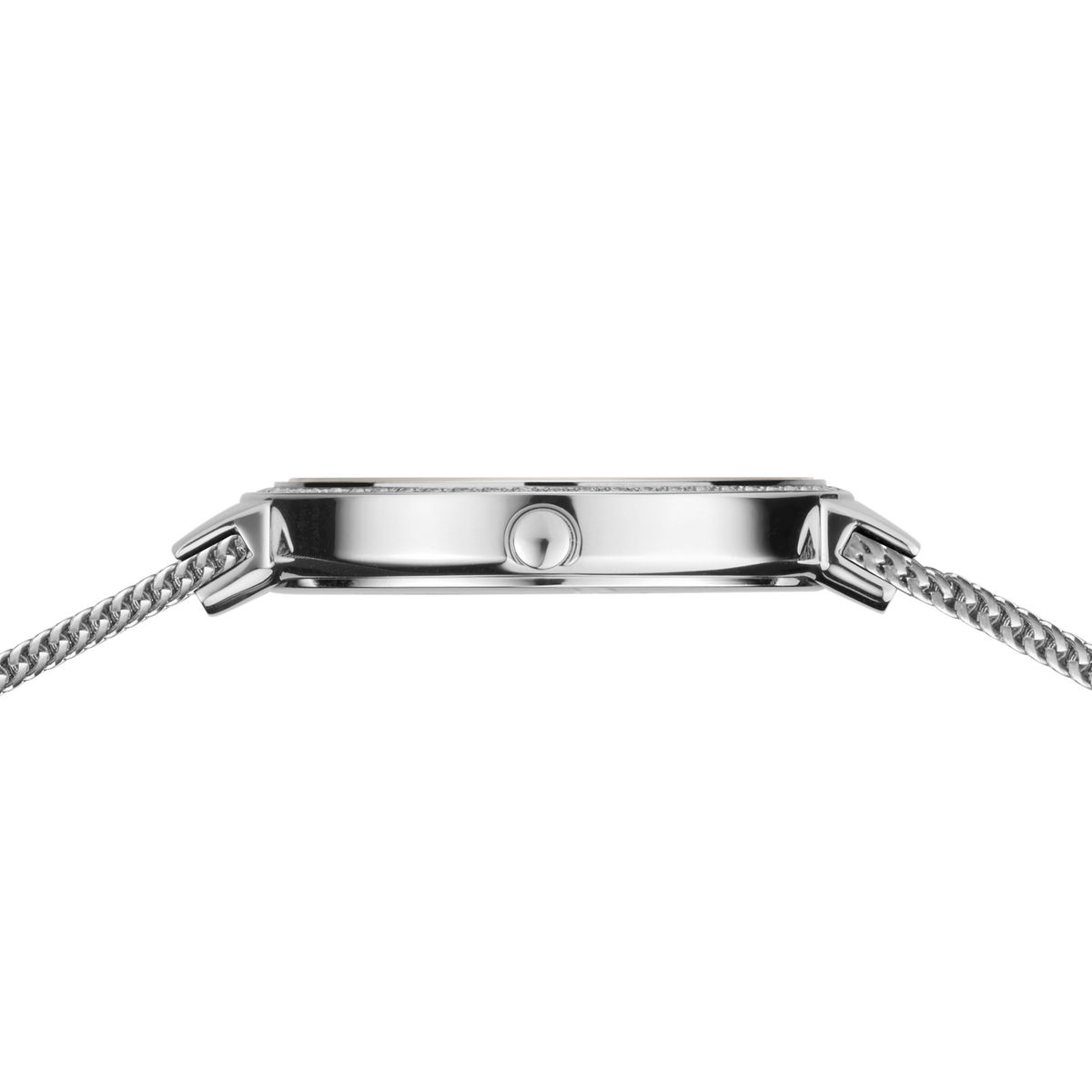Mini Mother of Pearl Sparkling Watch White