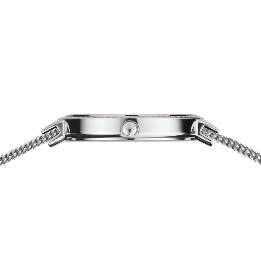 Mini Mother of Pearl Sparkling Watch White