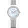 BERING Armbanduhr mit Perlmutt-Zifferblatt, Kristallbesatz, schlichte Zeiger und Mesh-Armband