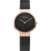 BERING wristwatch with black dial, rose gold case and hands, black mesh band