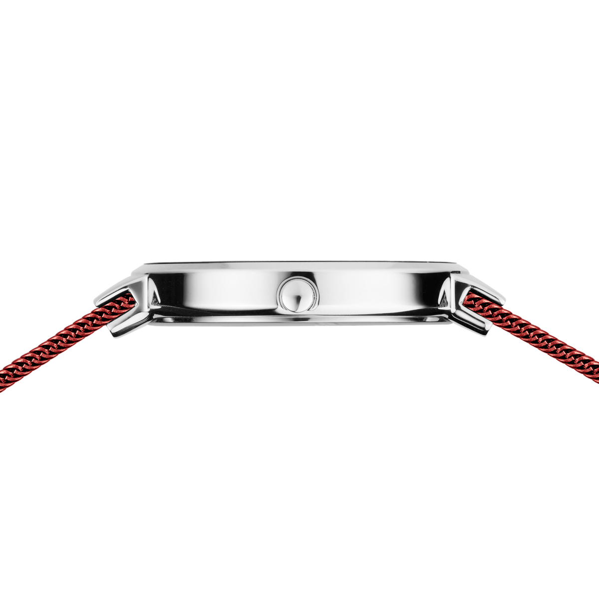 Mini Sunray Mesh Watch Red Silver
