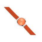 Orologio BERING con quadrante arancione, indici minimali e cinturino abbinato
