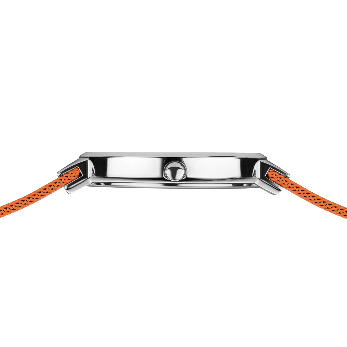 Reloj Mini esfera sunray malla naranja y plateado